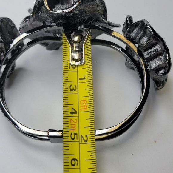 Sparkling Crystal Cuff Hematite Bracelet - Picture 8 of 15